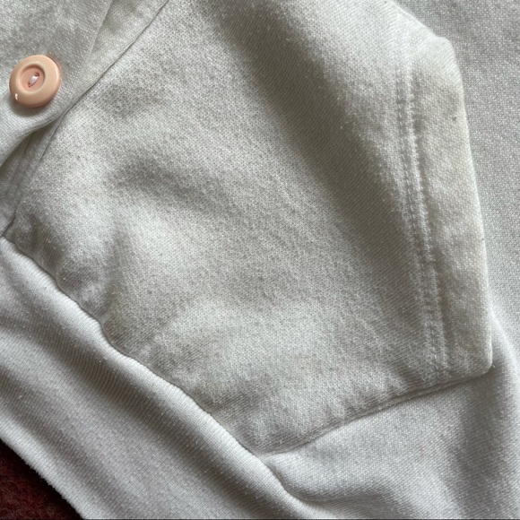 Vintage San Francisco Cable Car Sweatshirt Material Cardigan Bubble Gum Pink - Picture 6 of 8